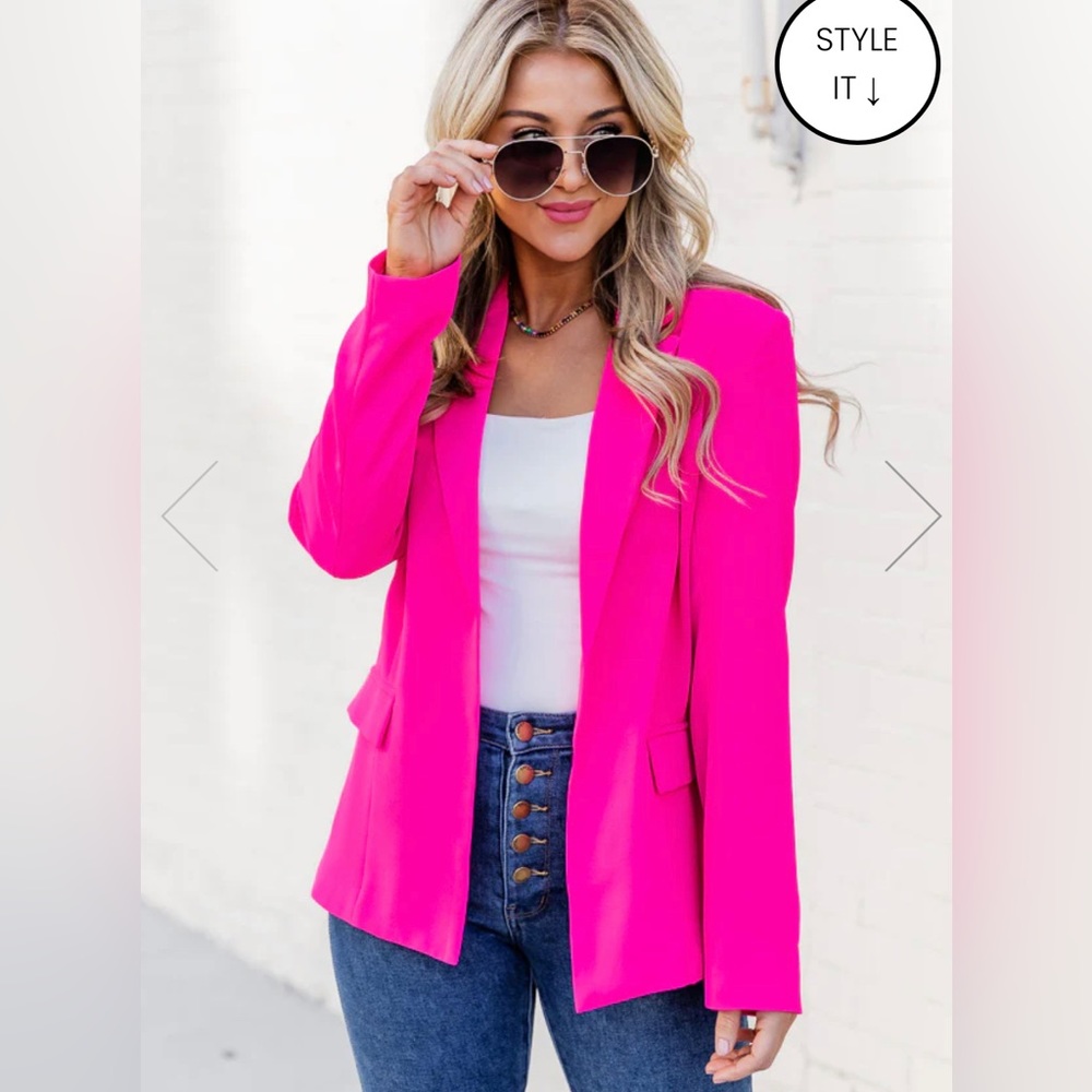 NWOT Pink Lily A New Vision Pink Blazer Size Large